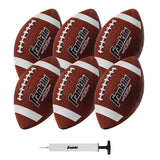 Junior Size Rubber Football - 6 Pack Deflated with Pump